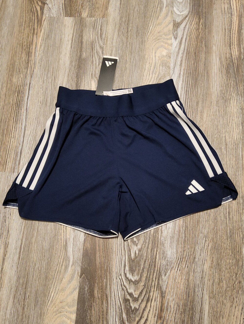 adidas Navy and White Performance Running Shorts